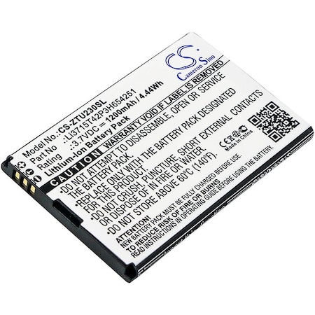 Bsc Preferred ZTE Flip MF30 WiFi 1200mAh Mobile Phone Repl. Battery CS-ZTU230SL.18